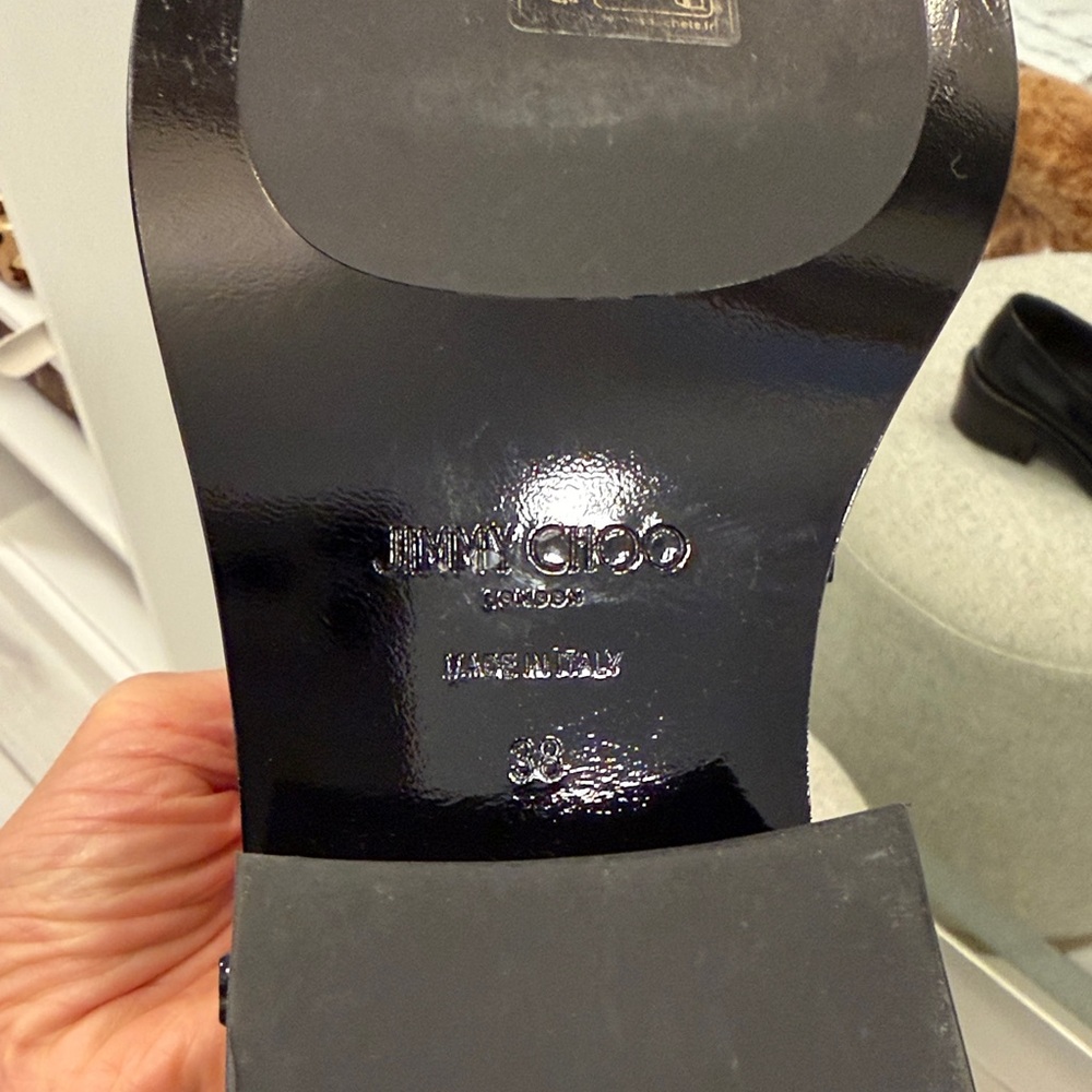 Jimmy Choo Black Spazzolato Platform Loafers - Picture 7 of 7